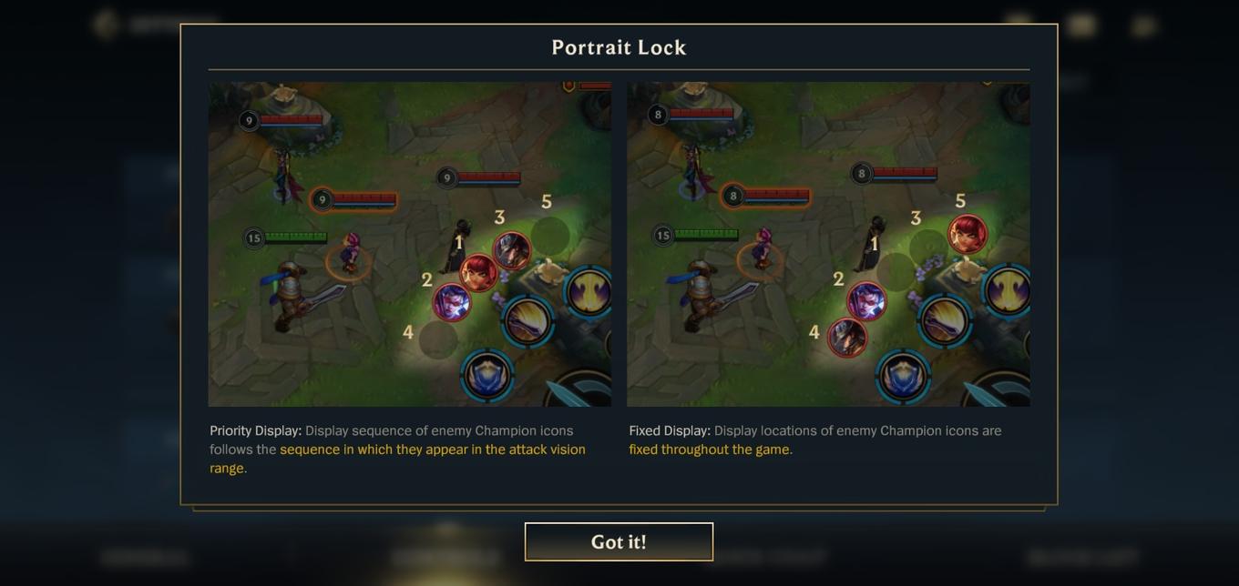 Portrait lock wild rift